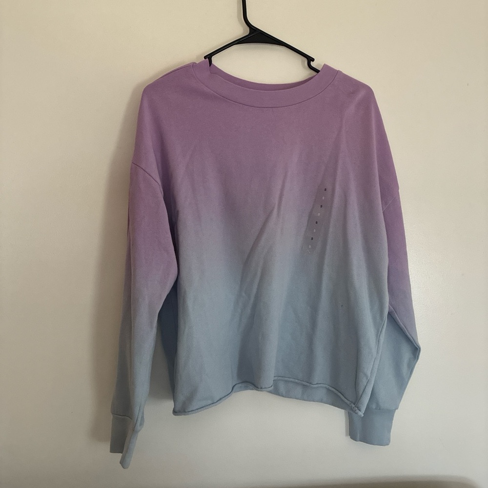 GAP Lavender to Light Purple Ombre Crewneck